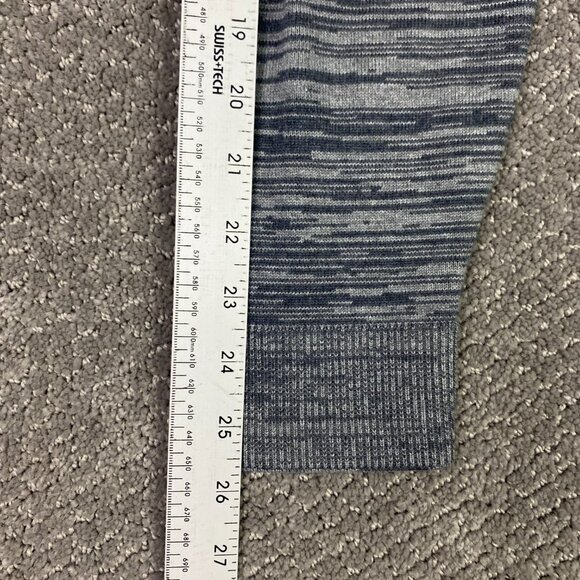 Buttercloth Full Zip Sweater Jacket Men's Large Gray Heather Zip Up Mock Neck - Picture 14 of 14